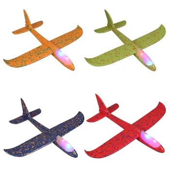 

Kids LED Flash Hand Throw Airplane Aircraft Toy Children Hand Throwing Glide Airplane Model Anti Shock Flying Glider Planes Toys