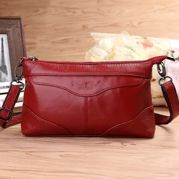 

Women Genuine Leather Handbags Fashion Patchwork Cow Leather Messenger Shoulder Bags Bolsas Feminina High Quality Phone Bag