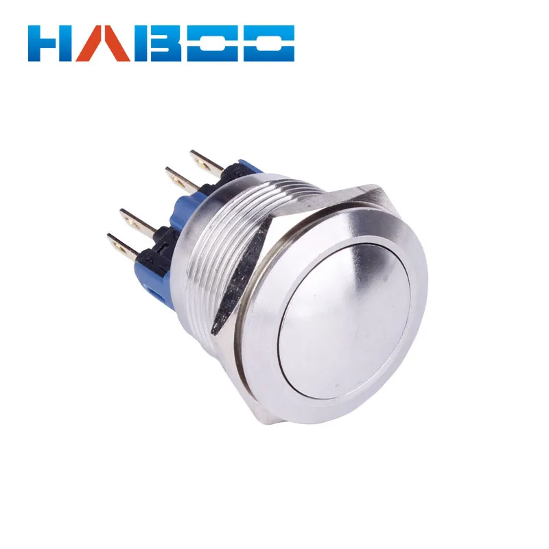 

10pcs/lot high quality dia.22mm anti vandal stainless steal push button switch reset momentary metal switch IP67 250V 3A