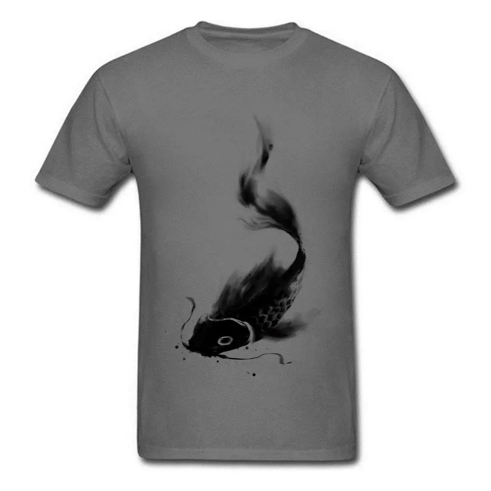 Tops Tees Koi Wash Summer Fitted Fashionable Short Sleeve 100% Cotton Fabric O-Neck Male Top T-shirts Fashionable T-shirts Koi Wash carbon
