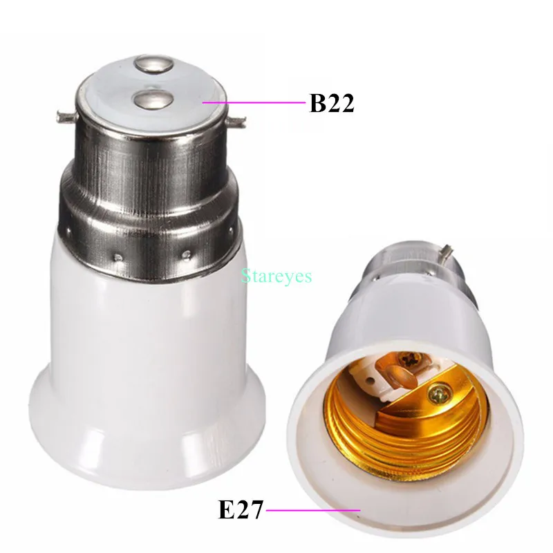 B22 to E27 Converter 1 шт. E27 светодиодный 16 цветов с регулируемой яркостью RGBW меняющийся RGB+ Белый Волшебный светильник Настольная лампа AC85-265V светодиодный светильник 3 Вт 5 Вт 10 Вт+ пульт дистанционного управления - Испускаемый цвет: B22 to E27 Converter