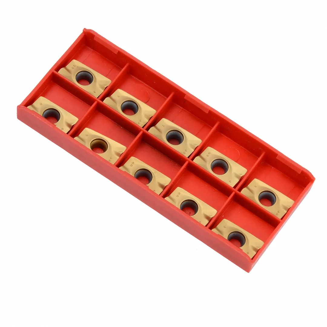 

10pcs APKT1604PDER DP Carbide Inserts Mayitr with Box For Cutting Steel Alloy Turning Tool Holder