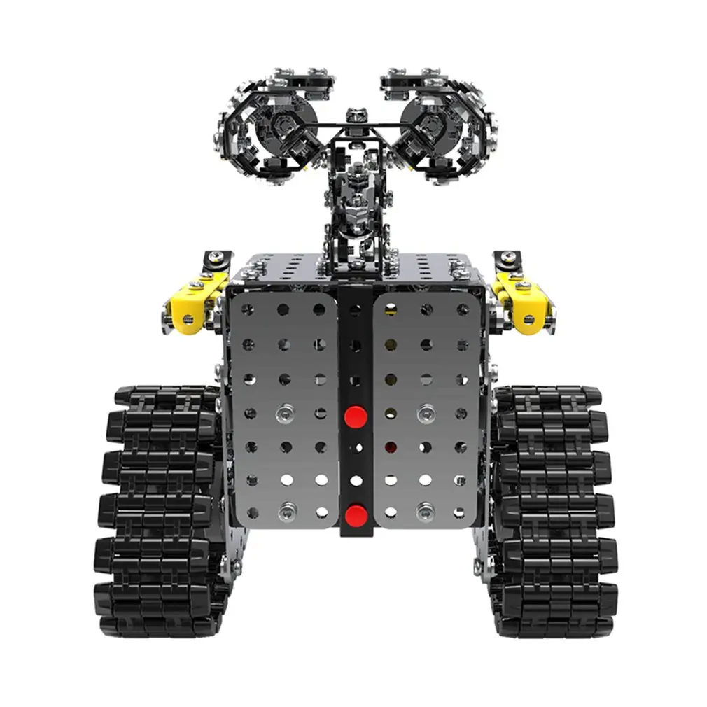 

DIY 470PCS Stainless Steel Tile Robot Static Slidable Alloy Assembled Toy Robot Children's Room Decorations Gift