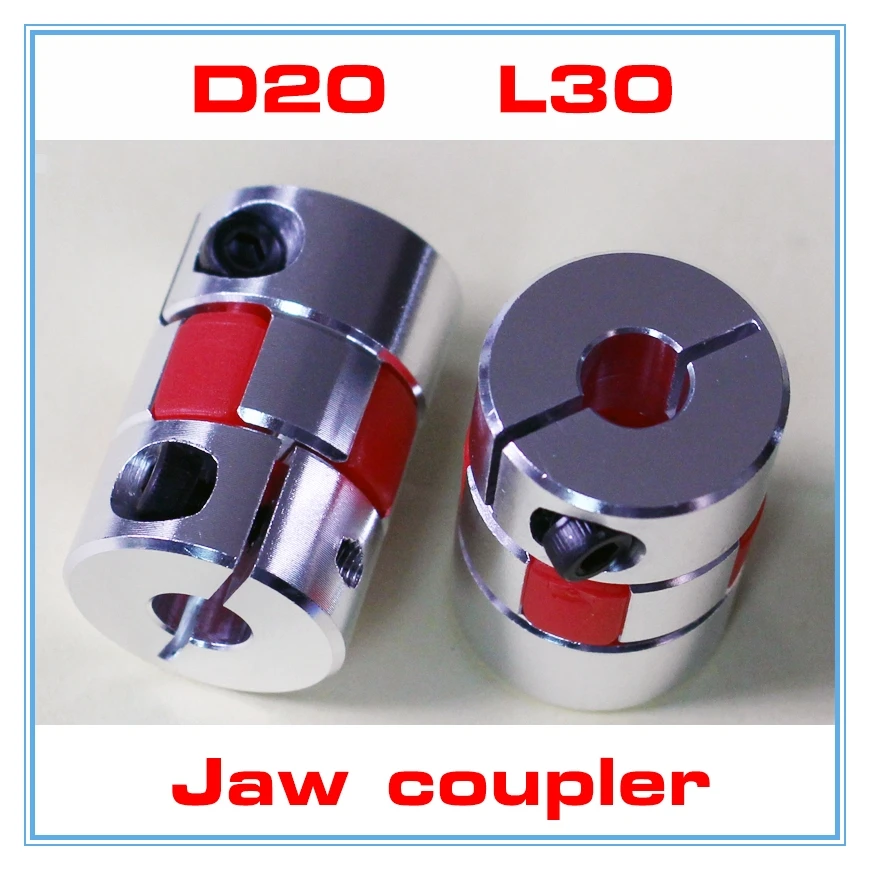 

2pcs 4/5/6/6.35/7/8/10mm 5mm to 8mm shaft coupling 5x8mm Flexible Jaw spider plum coupler Diameter=20mm length=30mm