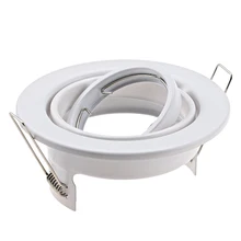 10 шт. круглые белые светодиоды встраиваемые потолочные светильники регулируемая рама MR16 GU10 лампа светильник держатель фитинги для спальни