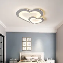 VEIHAO современные светодиодные потолочные лампы в форме сердца для спальни детская комната для девочек коридор балкон прохода серый белый Потолочный светильник
