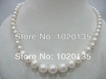 

wow! freshwater pearl round 5-11.5mm necklace 17" nature FPPJ