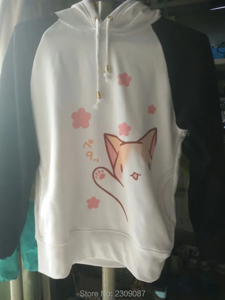 толстовка женская кофты худи толстовки женские Neko atsume японский kawaii смазливая cat
