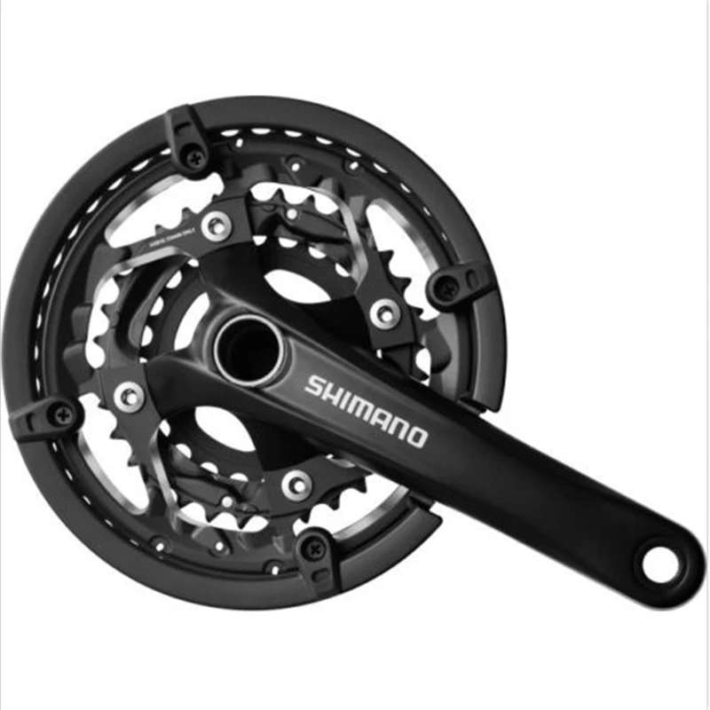Shimano шатуны треккинг FC T551 3x10 44 32 24 зубы 175 мм черный/серебристый|Шатун и передняя