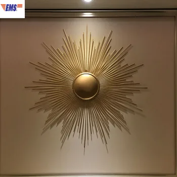 

Iron Art European Style Wall Accessories Pendant Creative Home Stereoscopic Sunflower Bedroom Background Wall Decorations X1888