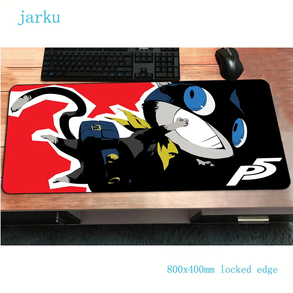 

persona 5 mouse pad 800x400x2mm gaming mousepad locked edge office notbook desk mat thick padmouse games pc gamer mats