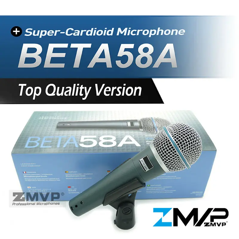 

Free Shipping! Top Quality Version Beta 58a Vocal Karaoke Handheld Dynamic Wired Microphone BETA58 Microfone Mike Beta 58 A Mic