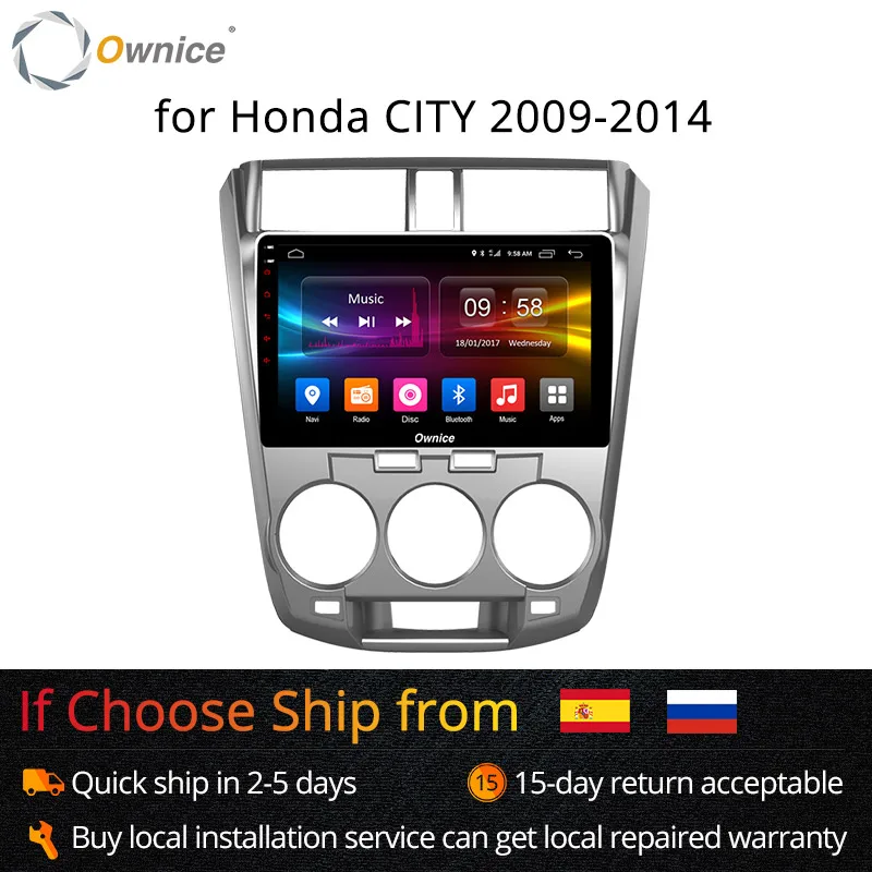 Ownice K1 K2 Android 8 1 Octa Core радио автомобиль плеер gps DVD для HONDA CITY 2009 2010 2011 2012 2013 2014 с 2 Гб