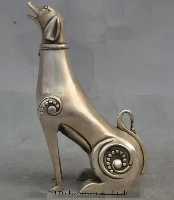 Китайская Серебристая итальянская Борзая Собака фэншуй статуя собачьего