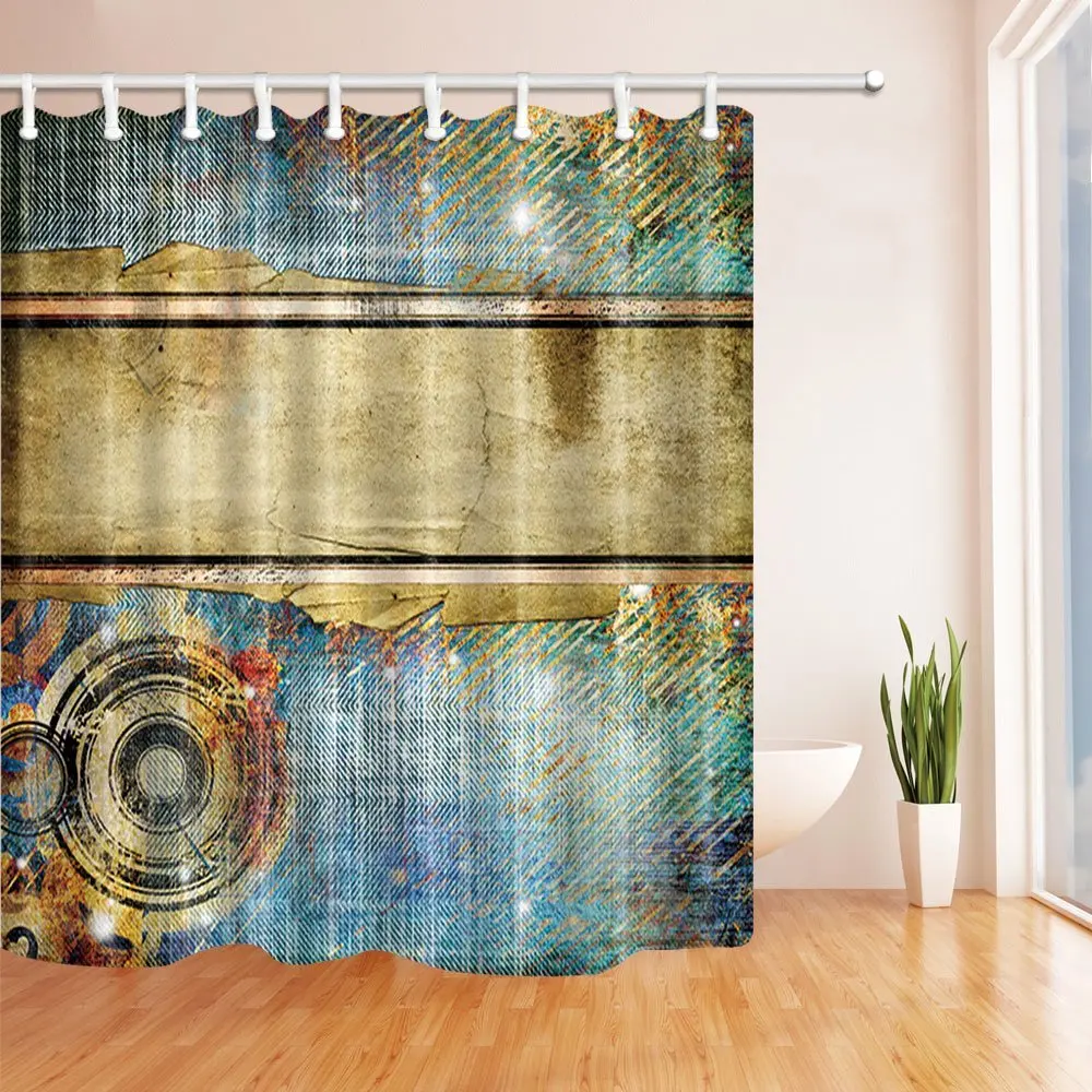 Vintage England Retro Background Shower Curtain, Mildew Resistant