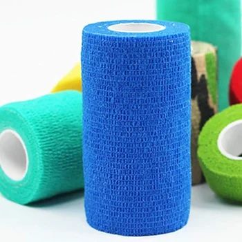 

New Pet Self-Adhesive Elastic Bandage Mixed Color Pet Breathable Tearing Non-Woven Cloth Foot Protection Accessories 2759
