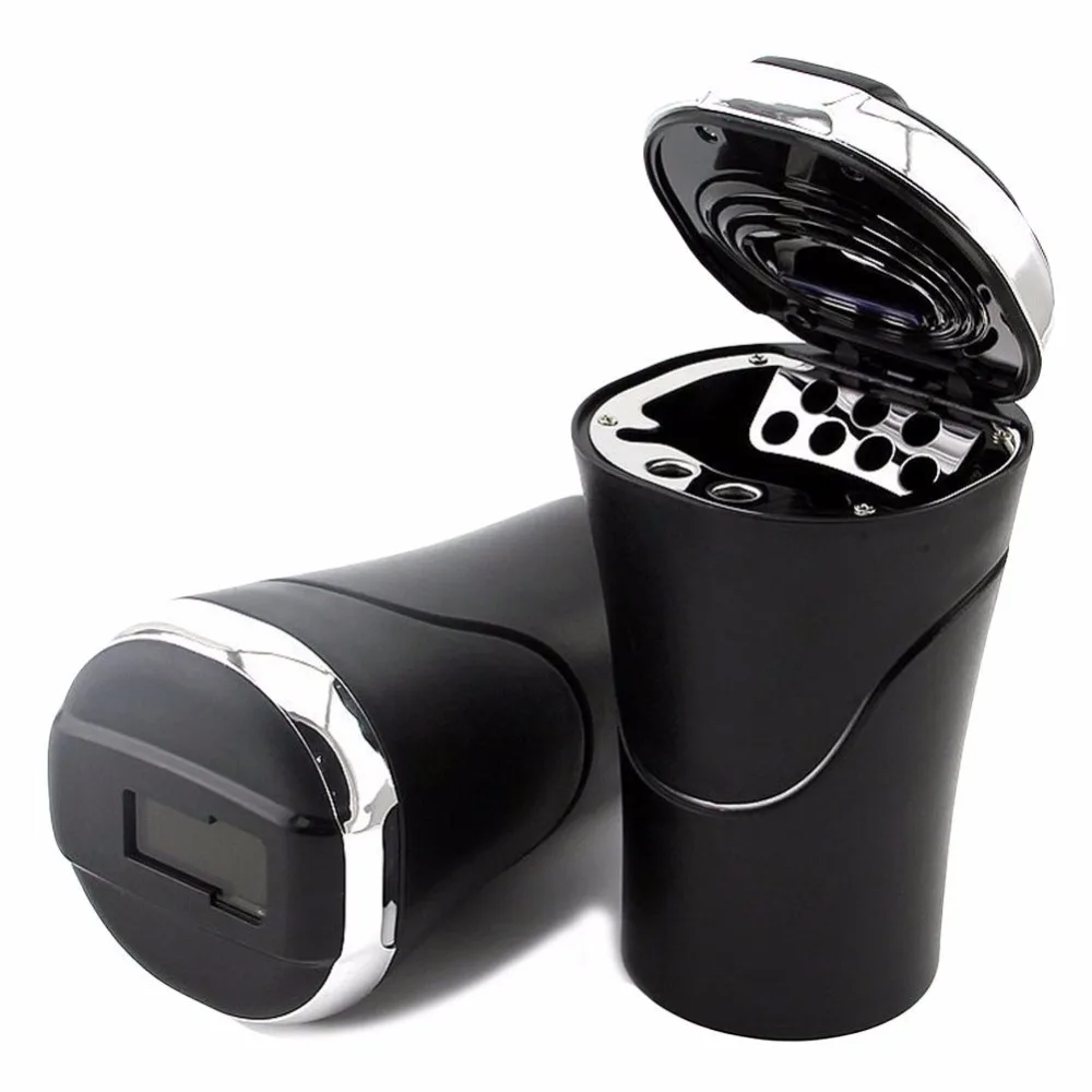 BigAnt Solar Powered Lighting Detachable Car Cigarette Ashtray with