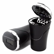 

BigAnt Solar Powered Lighting Detachable Car Cigarette Ashtray with Blue LED Light Indicator Smokeless for Most Car Cup Holder