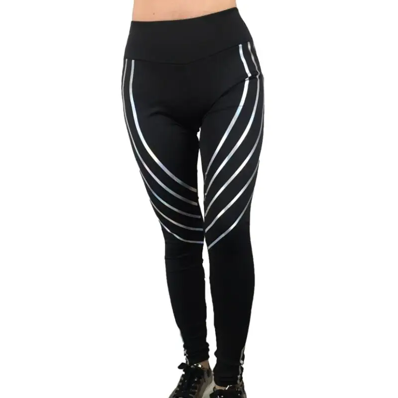

2020 Fashion Fitness Leggings Women Slim High Waist Elasticity Leggings Printing leggins Woman reflective Legging plus size Pant