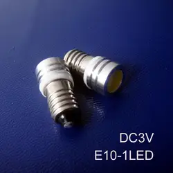 Высокое качество 3vdc LED E10 лампы, COB 0.5 Вт 3 В E10 LED Предупреждение свет, светодиодный световой сигнал, инструмент свет Бесплатная доставка 500