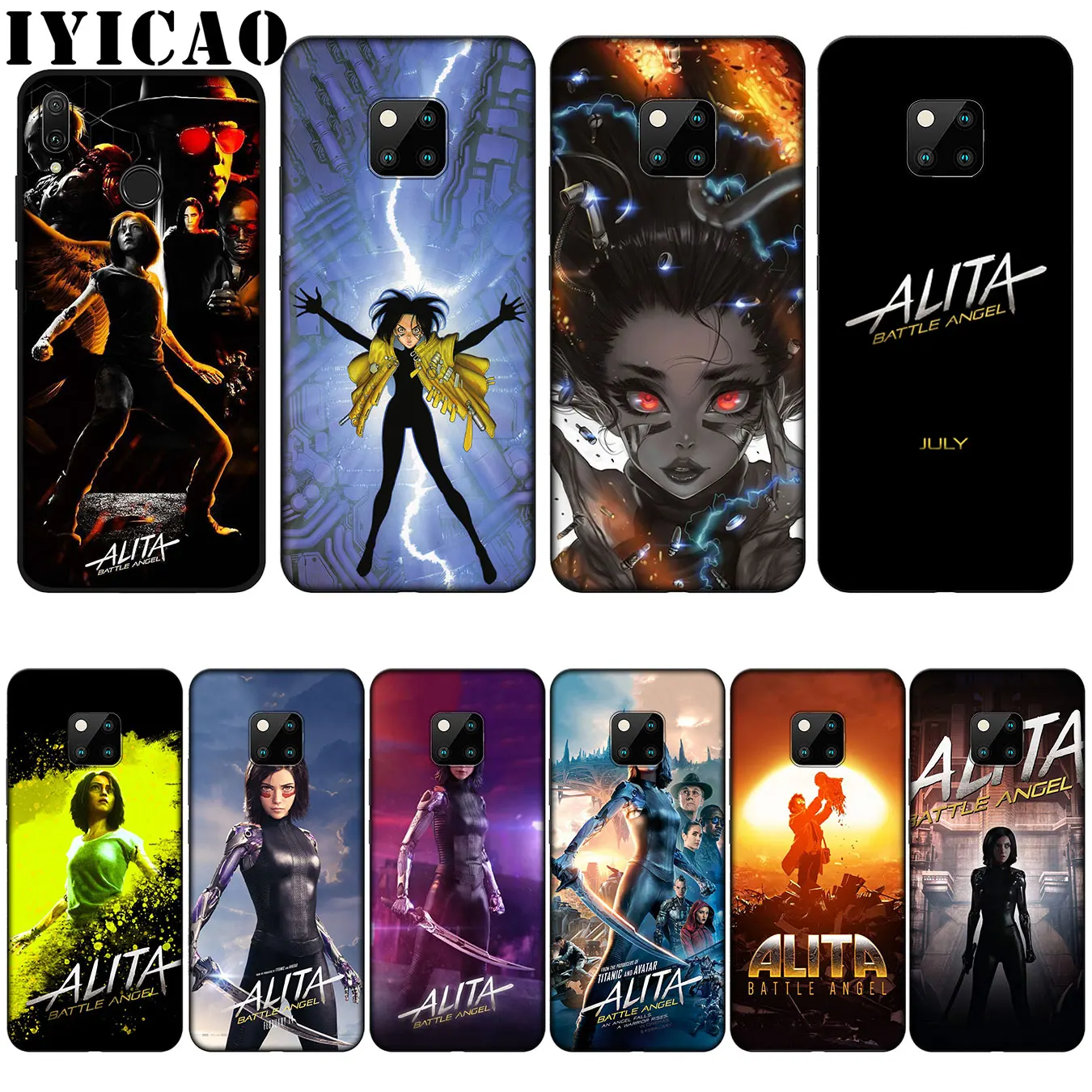 Силиконовый мягкий чехол IYICAO Alita batch Angel для huawei Nova 3 3i 2i mate 20 10 Pro Lite |