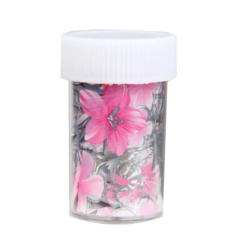 

Charming Elegant Pink Flower Nail Art Beauty Stickers Transfer Foil Nail Art Nail Salon Accessories B50