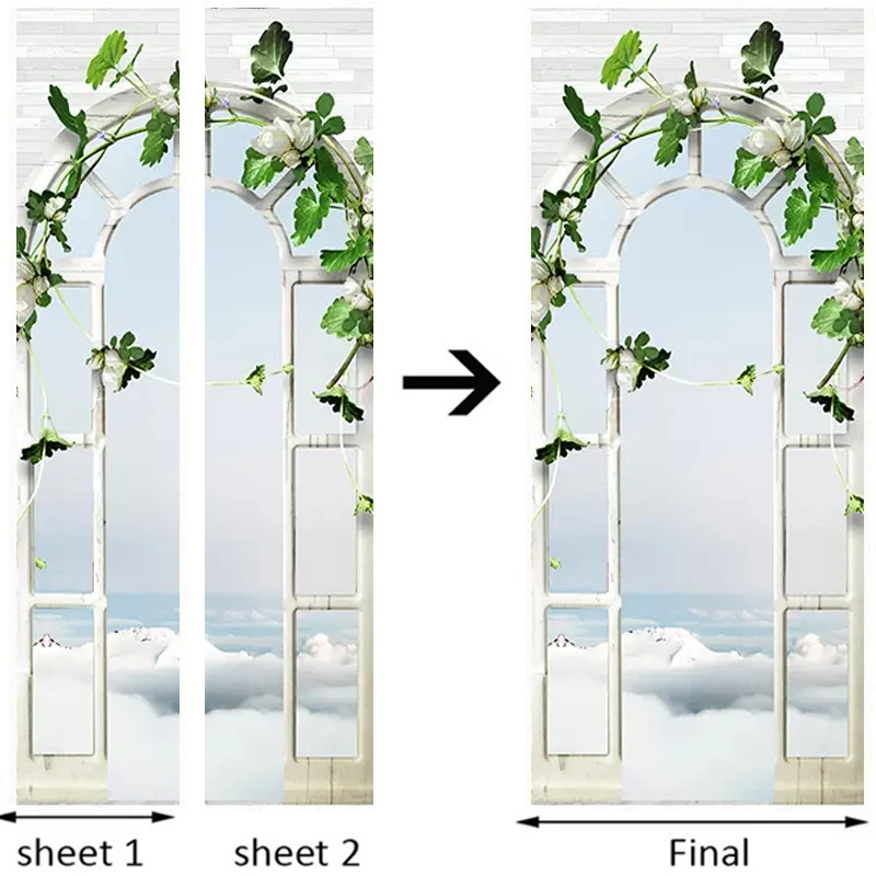 Домашний декор, наклейка на дверь, европейский стиль, 3D стерео Дворцовая АРКА, садовые обои, гостиной, свадебные наклейки на стене дома, DIY фрески
