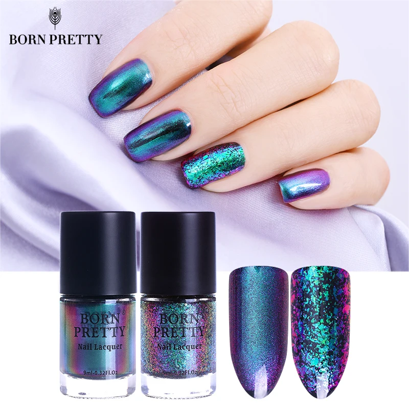 Лак для ногтей BORN PRETTY хамелеон 9 мл золотой фиолетовый Галактический блеск