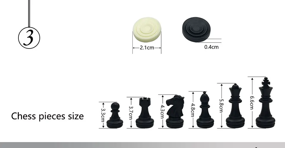 Easytoday Plastic Chess Games Set Magnetic Plastic Chess Pieces Folding Chessboard Table Entertainment Game Gift (3)