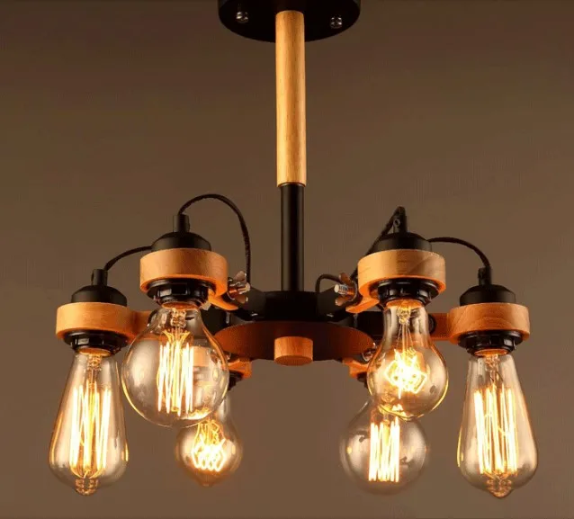 

Industrial loft Edison Vintage Ceiling Lights With 6 Lamps Homeing Indoor lighting ,Lustres De Sala Teto