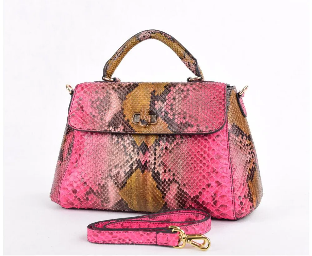 

Accept private label Custom logo wholesale drop shipping Genuine real python leather python tote bags Fashion Womens ShoulderBag
