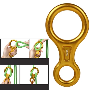 

1 Pcs Aluminum Alloy Outdoor Rock Climbing Number Eight Shaped Descent Control Device Protector Rescue Gear Equipment