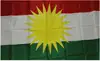 Free Shipping  Kurdish flag 90*150cm Kurdistan Flag Kurdish Polyester Hanging Flag and Bannes 2 Sides Printed Home flag ► Photo 2/3