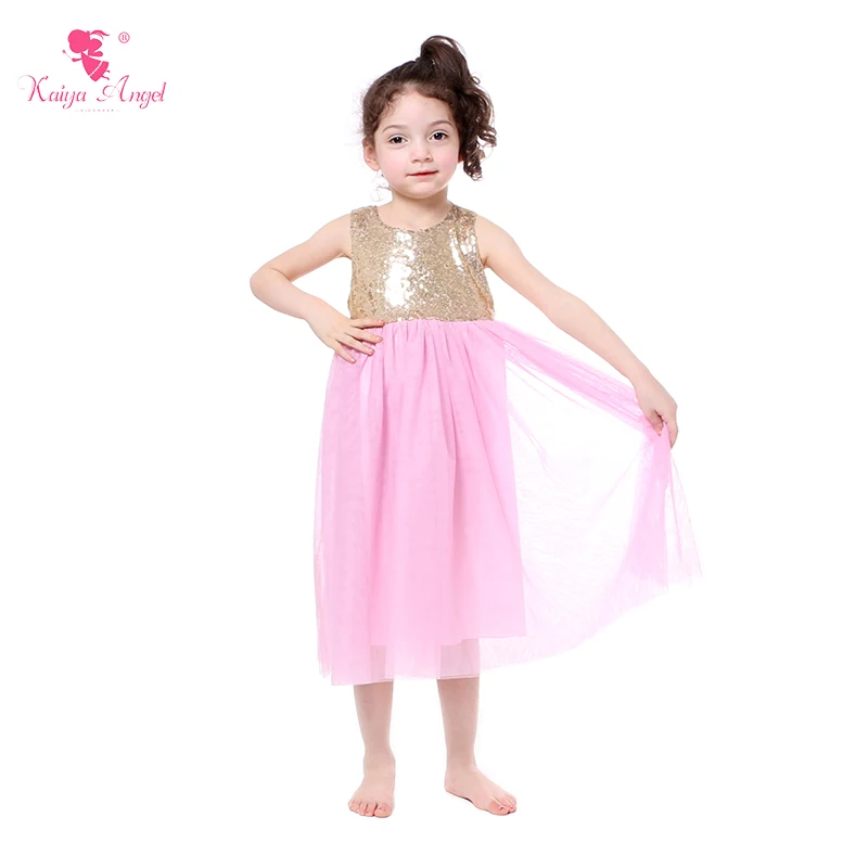 2017 г. Платье с цветочным рисунком розовое Тюлевое платье золотыми пайетками для