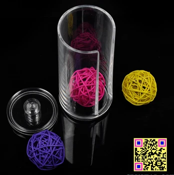 

Transparent Acrylic Cylindrical Brush makeup organizer storage box chef basket Holder Display Storage Box Case personaliz