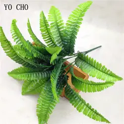 Йо Чо имитации Папоротник трава зеленое растение искусственное растение персидские листья цветок стены Висячие Растения Главная