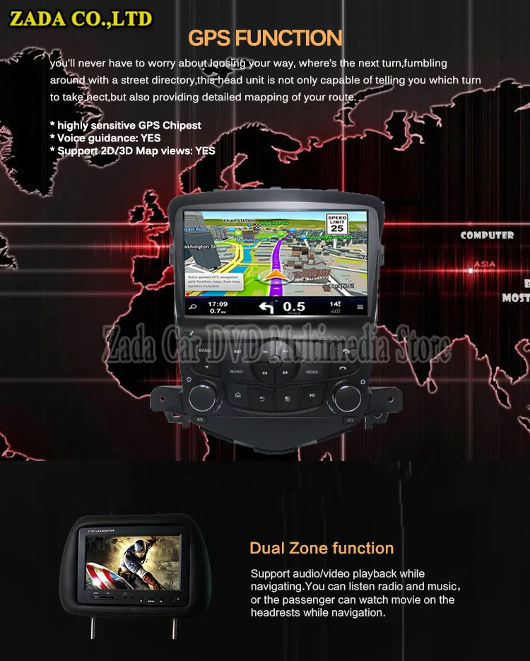 Clearance NaviTopia 9inch Octa Core Android 8.1 Car DVD Player For Chevrolet Cruze 2009 2010 2011 2012 2013 2014 Car GPS Navigation 18