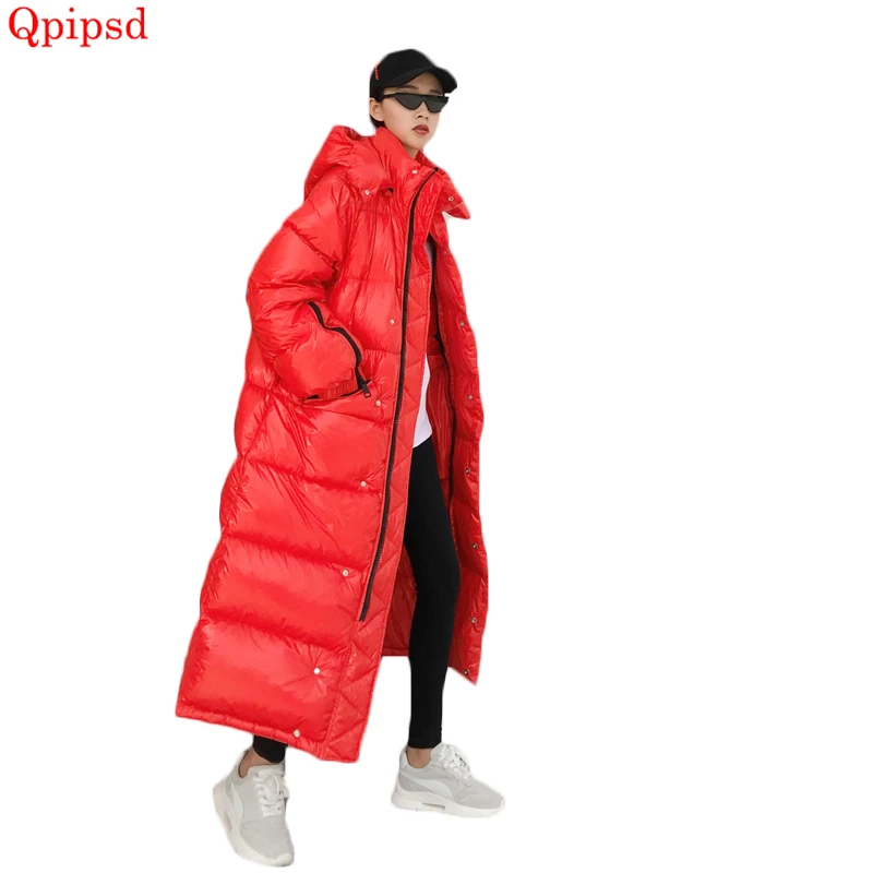

Long winter down jackets 2019 fashion thicken warm down parkas coat womens hooded cotton coats winter female down cotton clothes