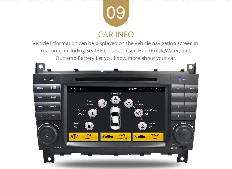 Top LJHANG Android 9.0 Car DVD Player Stereo For Mercedes Benz W203/CLK200/CLK22/C180/C200 GPS Navi WIFI 2 Din Car Radio headunit BT 11