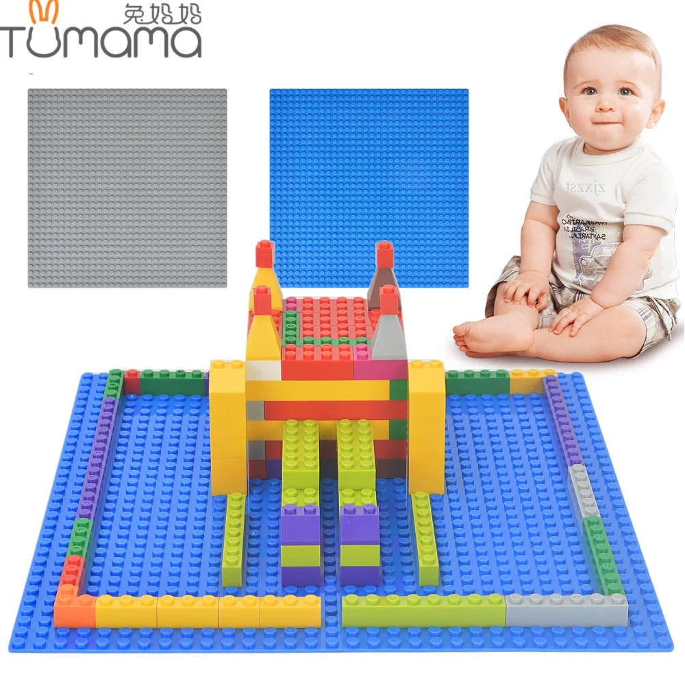 Tumama DIY Building Blocks 32*32 Dots Base Plate Baseplate Board Toys For Children Compatible Legoed Minecraft City Small Bricks