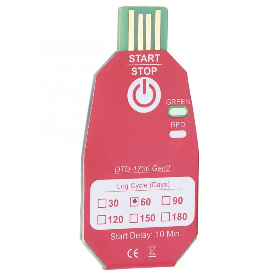 DTU-1706 Gen2 холодной цепи температуры рекордер водонепроницаемый USB термометр