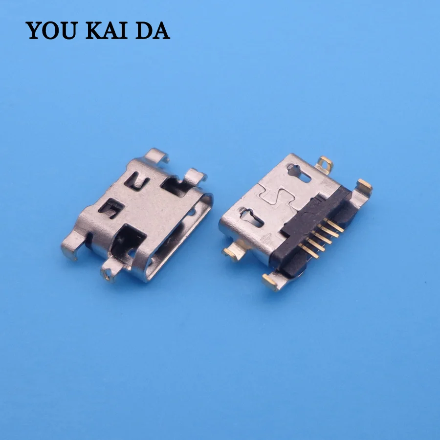 

200pcs 5P 5pin 5 pin Micro USB connector for HuaWei G7 G7-TL00 for Lenovo A708t S890 Alcatel 7040N charging port