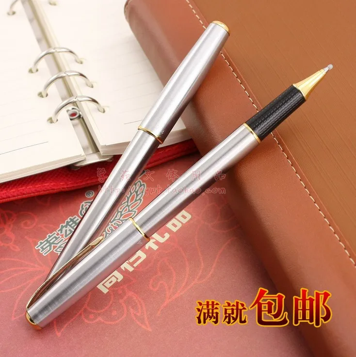 Luxury and upscale Hero Silver Color Metal Roller Ball Pen Fast Writing