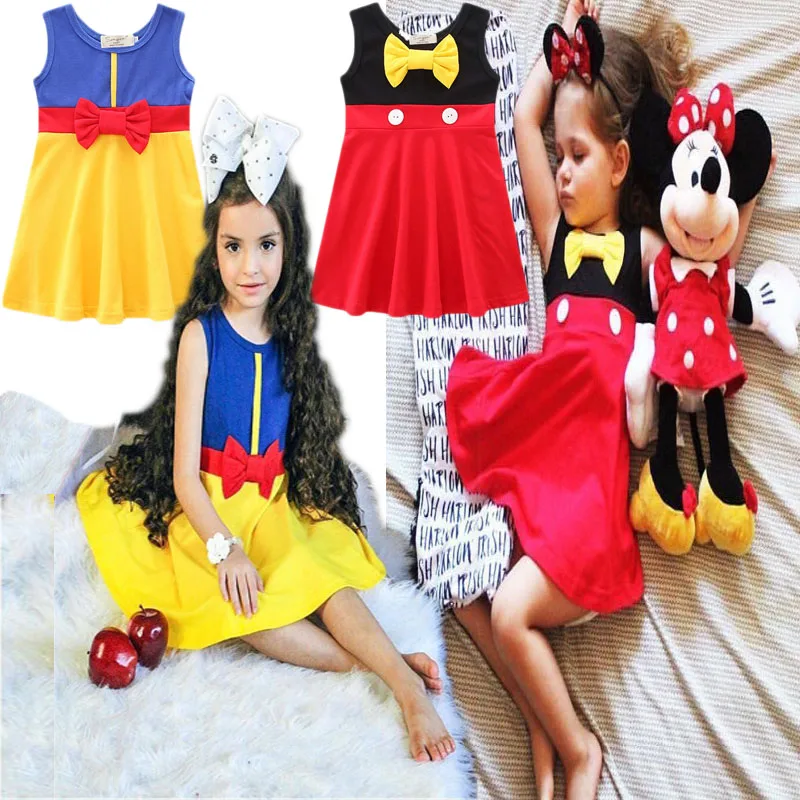 Summer bow sleeveless dress (2)