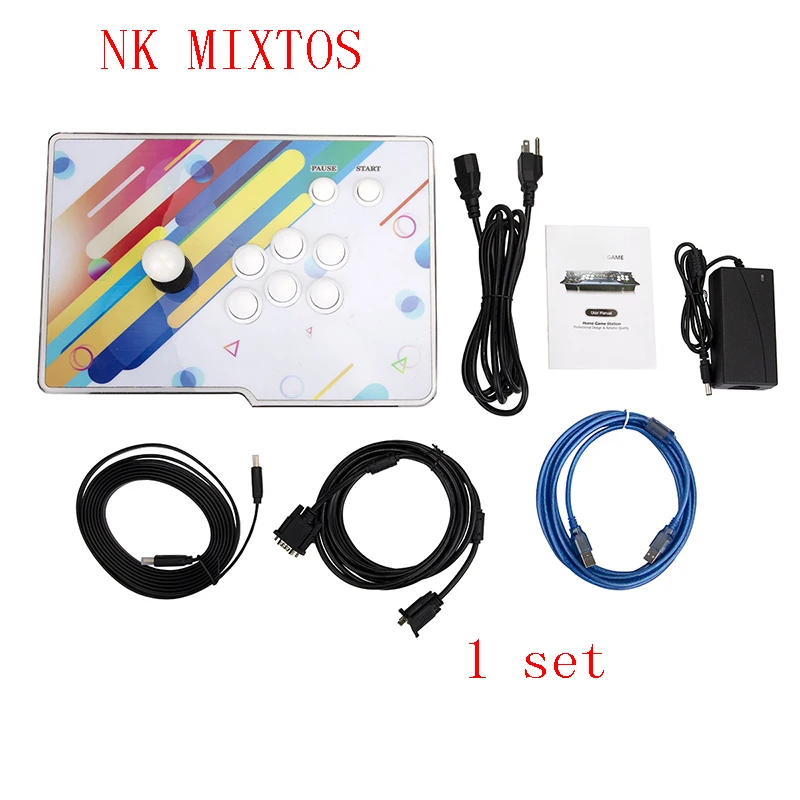 

NK MIXTOS USB Retro Game Controller Color Panel Family Single Fighting Game Machine Arcade Controller