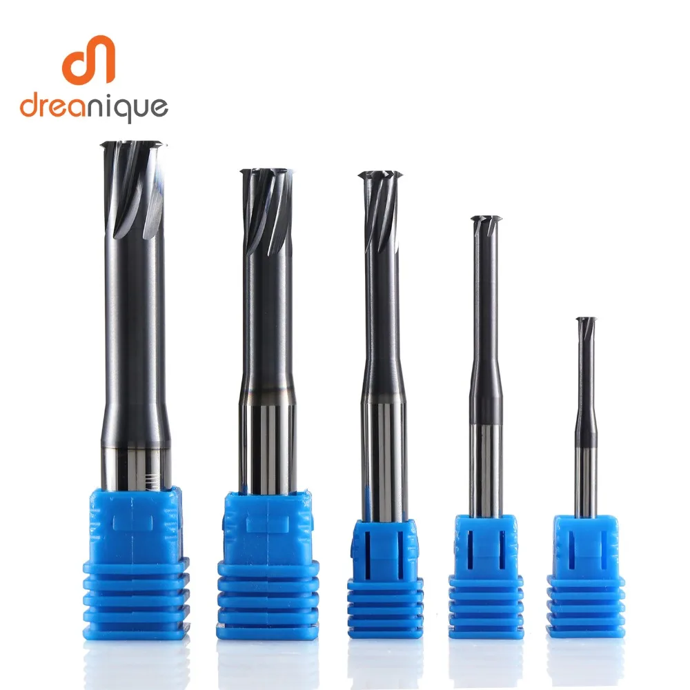 1pc Carbide thread end mills D0.7-D14 thread mills, thread milling cutter with TIALN coating multi machining size range mills