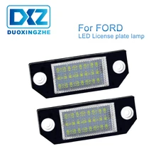 DXZ 2Pcs Auto LED License Number Plate Light Lamp Canbus Error Free White For Ford Focus C-MAX Focus MK2 Car accesorios 12V 24V DXZ 2Pcs Auto LED License Number Plate Light Lamp Canbus Error Free White For Ford Focus C-MAX Focus MK2 Car accesorios 12V 24V