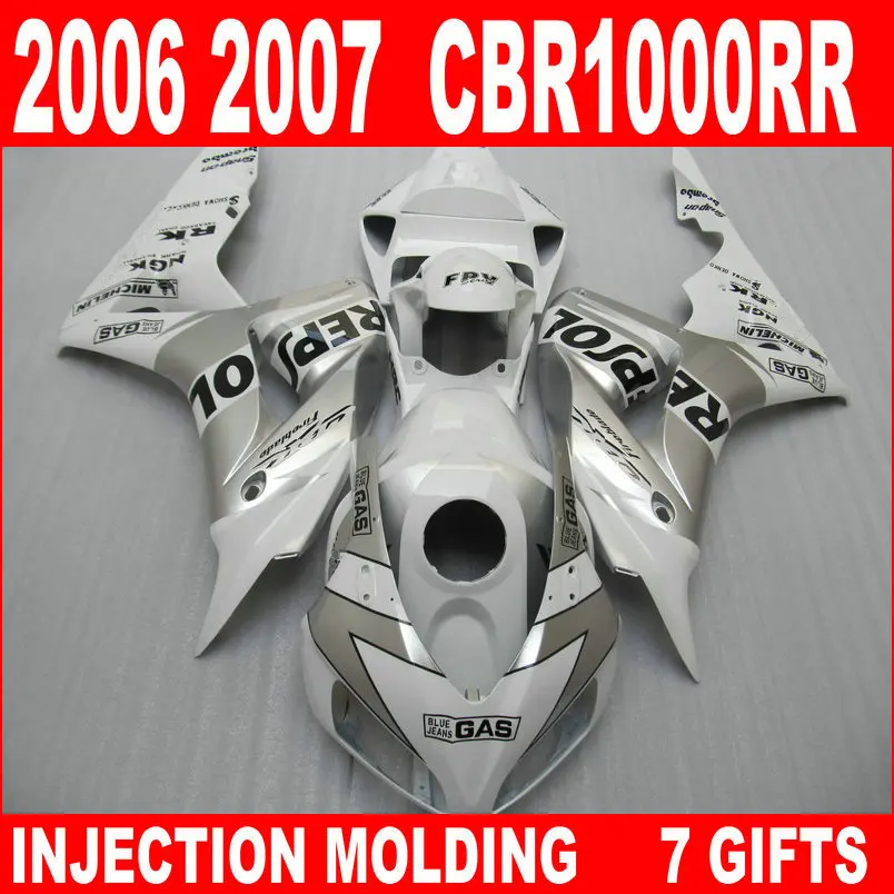 moldeo por inyecci/ón GAS Repsol Kit para 2006 2007 CBR1000RR 06 07 1000 RR CBR CBR1000 buena calidad carenado de carenado de motocicleta