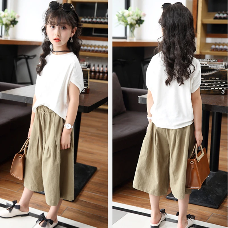 

2019 Summer Fashion Girls Clothing Sets Girl Short Sleeve Shirt Top Shorts Suits Kids Short Casual T Shirt Leisure Pants