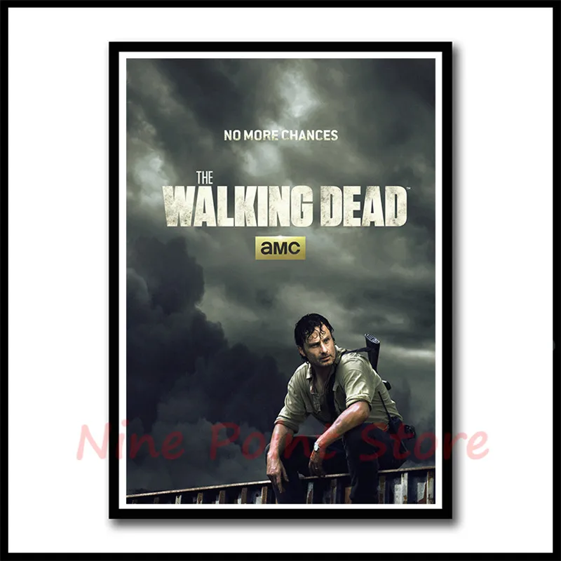 The Walking Dead series White Coated Paper Posters Bar Cafe Home Decor Painting Wall Sticker Frameless